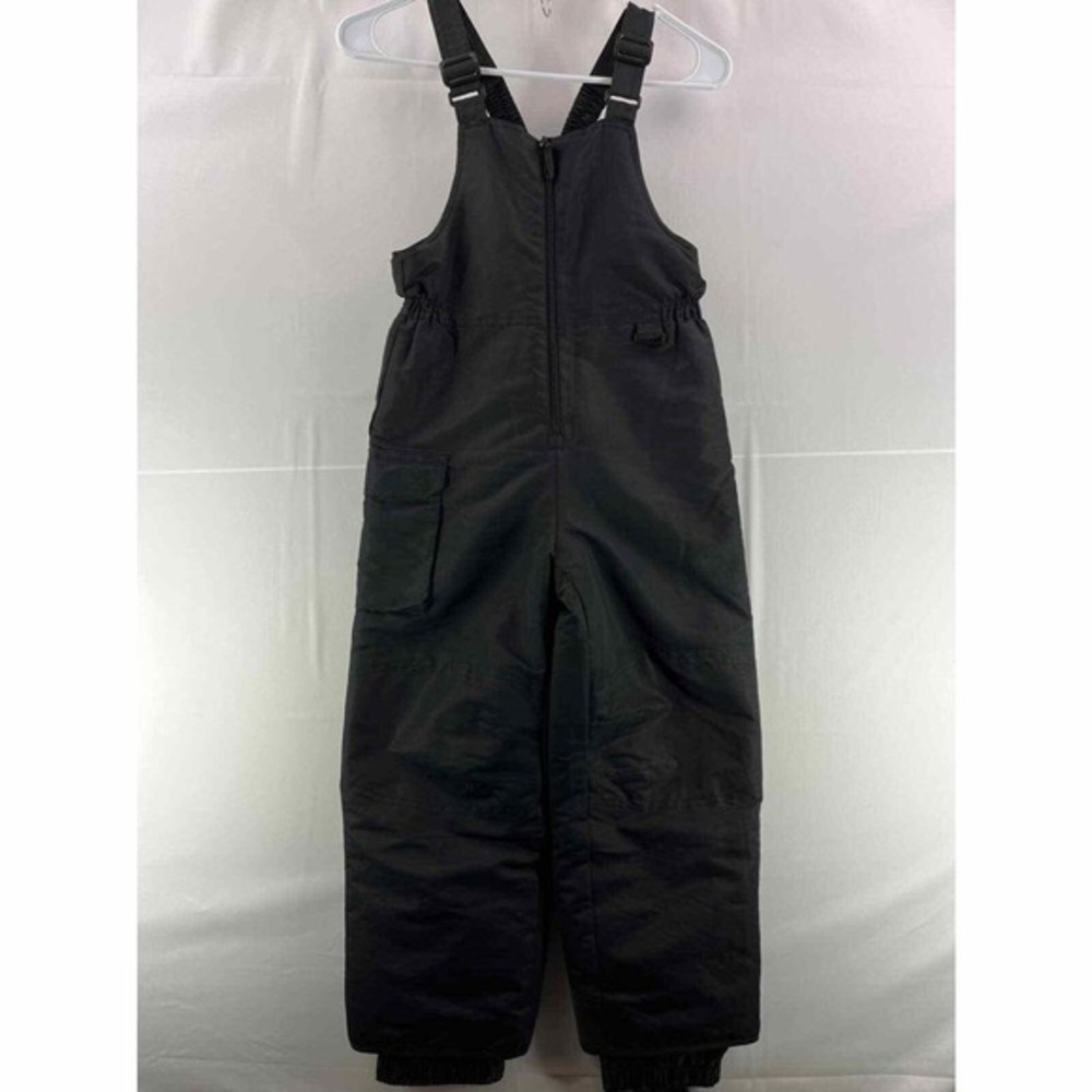 Cherokee Youth Pants S Black Ski Bib Overall 1/2 Zip Insulated Pocket Snowboard